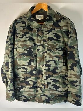 Nili Lotan Jackie Camouflage Army Barn Jacket Women’s Size L NWOT MSRP $895